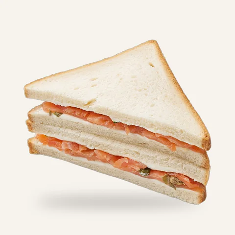 Salmon and cream cheese sandwich